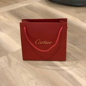 Authentic Cartier Red Gift Bag with gloss finish